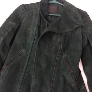 BlankNYC Emerald Green Suede Biker Jacket